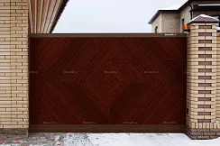 Уличные откатные ворота премиум 3300*2300