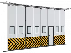 Автоматические промышленные складные ворота DoorHanсерии ifg-lg цвет белый ral 9003 4000х3000мм