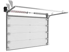 Промышленные секционные ворота термостойкие серии isd thermalpro (термостойкие) из стальных сэндвич-панелей с торсионным механизмом (5400x2000)