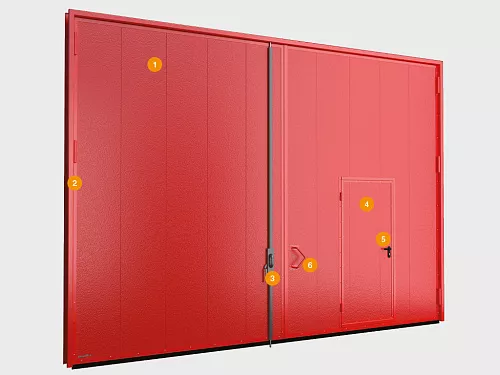 Конструкция Автоматические противопожарные распашные ворота DoorHan 3000х3000мм